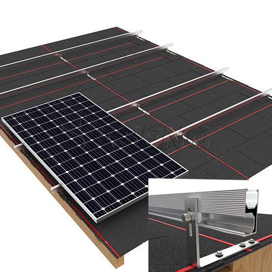 sistemas de montaje solar de techo de tejas de asfalto
