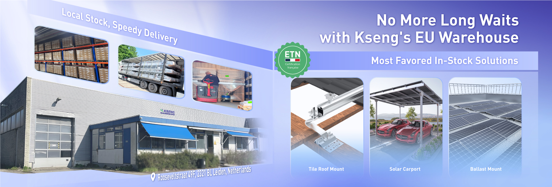 Kseng solar farm mounting bracket Overseas warehouse