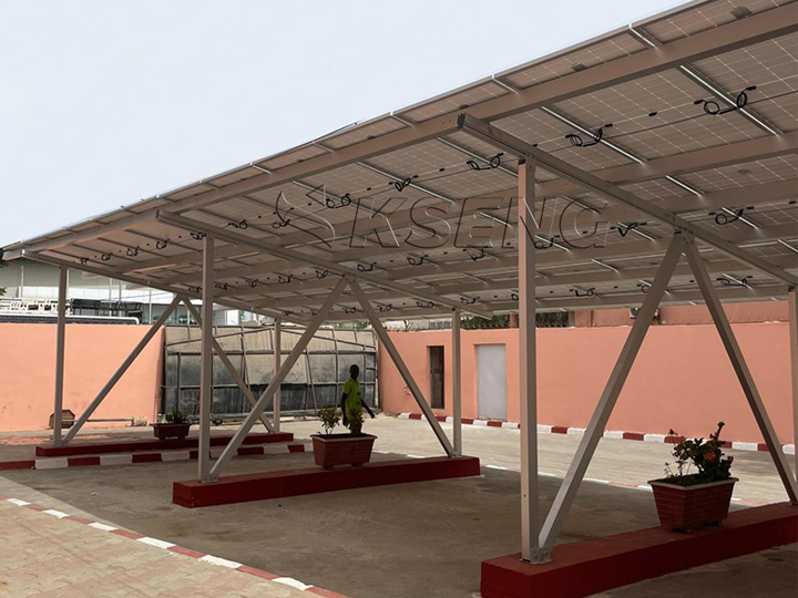 127.2KW- Aluminum Solar Carport in Senegal