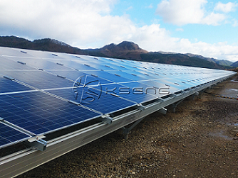 kseng suministró un sistema montado en suelo para una planta solar de 9MW en Japón
