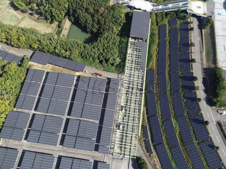 16MW- Waterproof Carbon steel Solar Carport in Japan